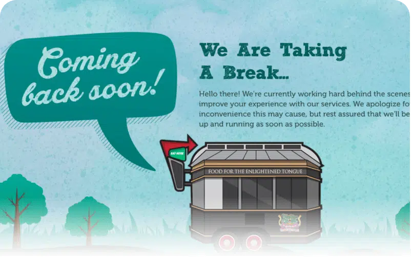 a advertisement for a food truck