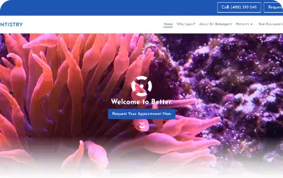 Screenshot of website